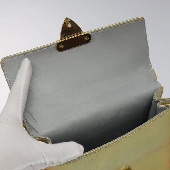 LOUIS VUITTON Monogram Vernis Spring Street Hand Bag Gris M91029 LV Auth 116696 - Picture 12 of 16